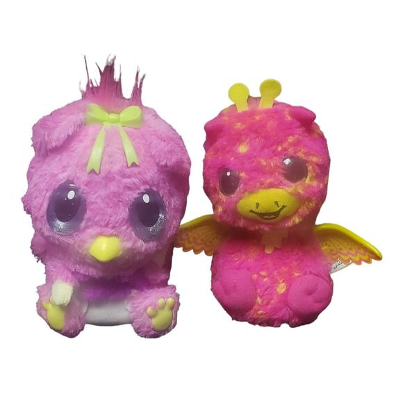 Hatchimals Hatchibabies Pink Ponette Baby Bird & Pink Giraven Interactive Toys - Picture 1 of 12